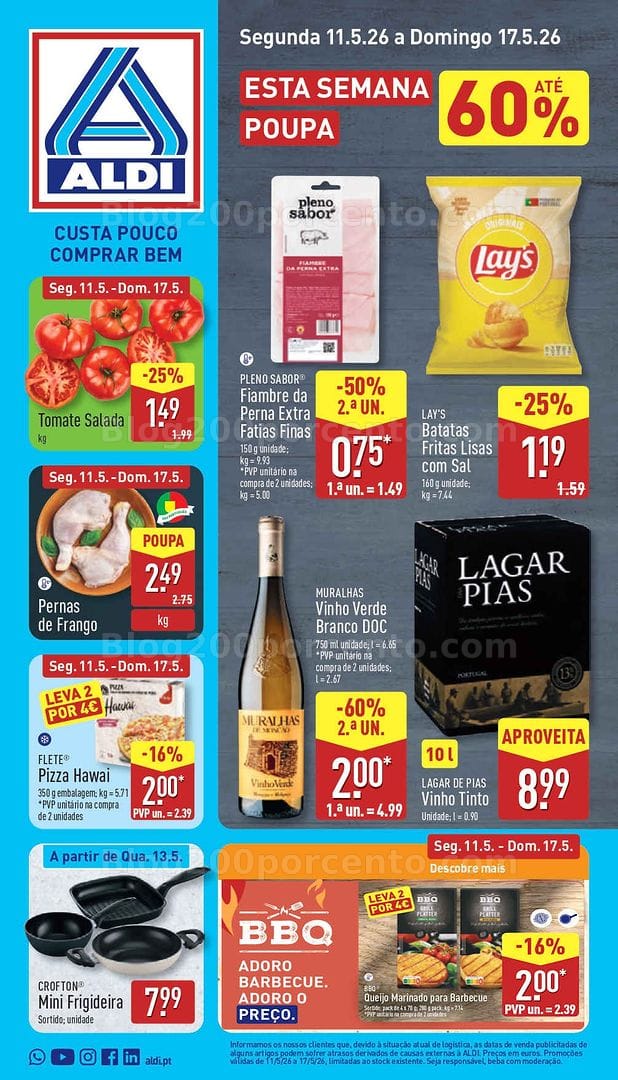 Antevisão Folheto ALDI Promoções de 11 a 17 maio